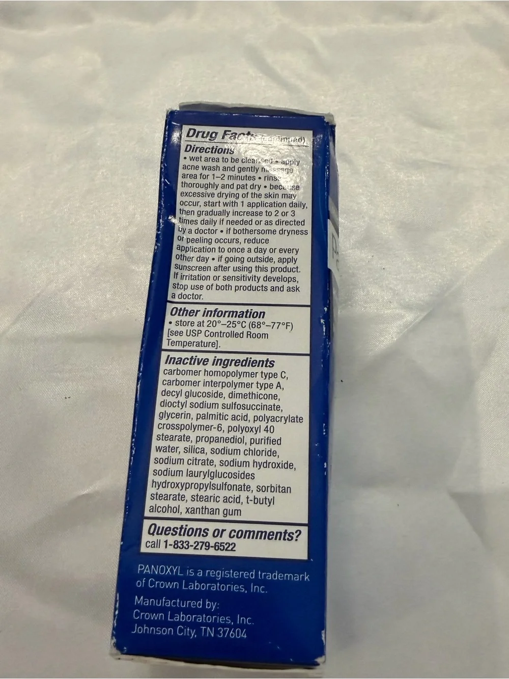 Panoxyl acne foaming